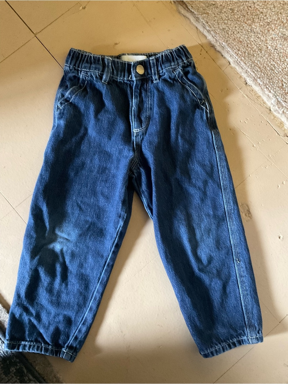Zara Kids Dark Wash Pull-On Denim Jeans Size 4 Years (104 cm)